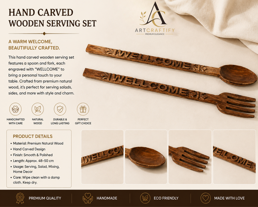 Sleek Wooden Tribal Spoon