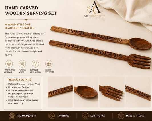 Sleek Wooden Tribal Spoon
