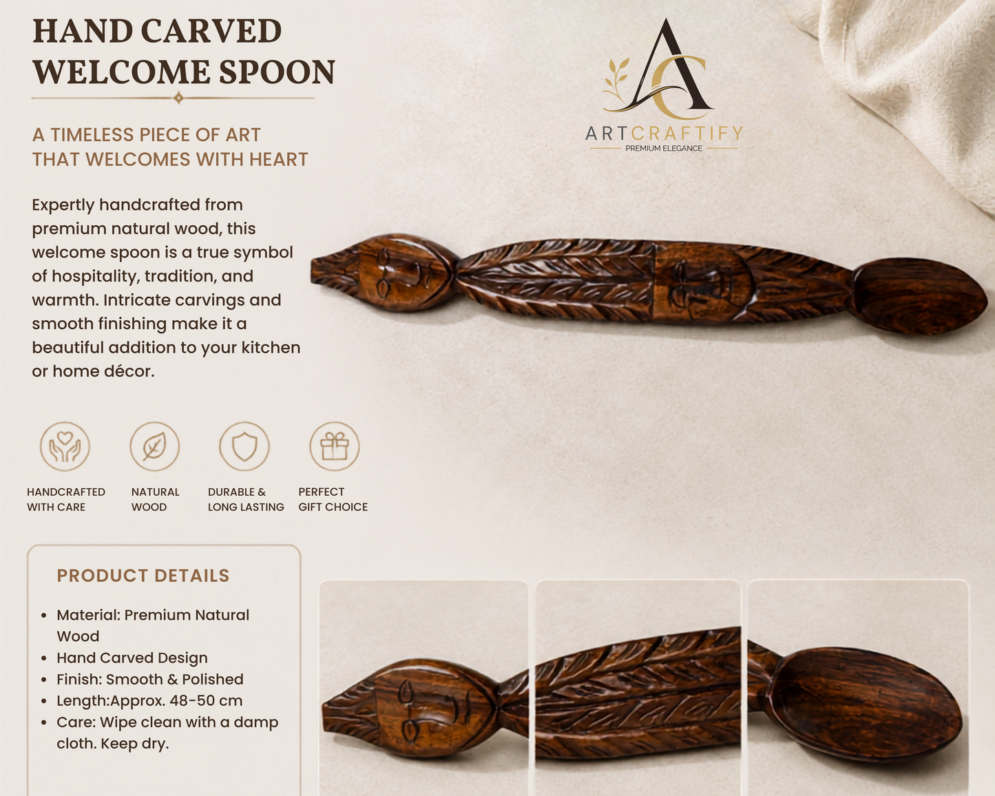 Wooden Tribal Spoon