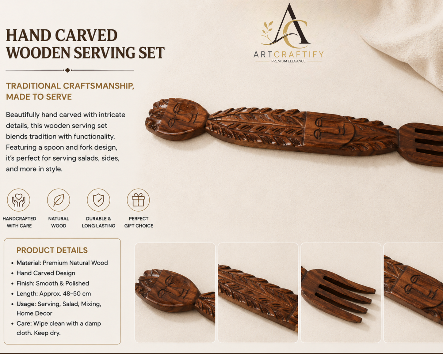 Wooden Tribal Spoon