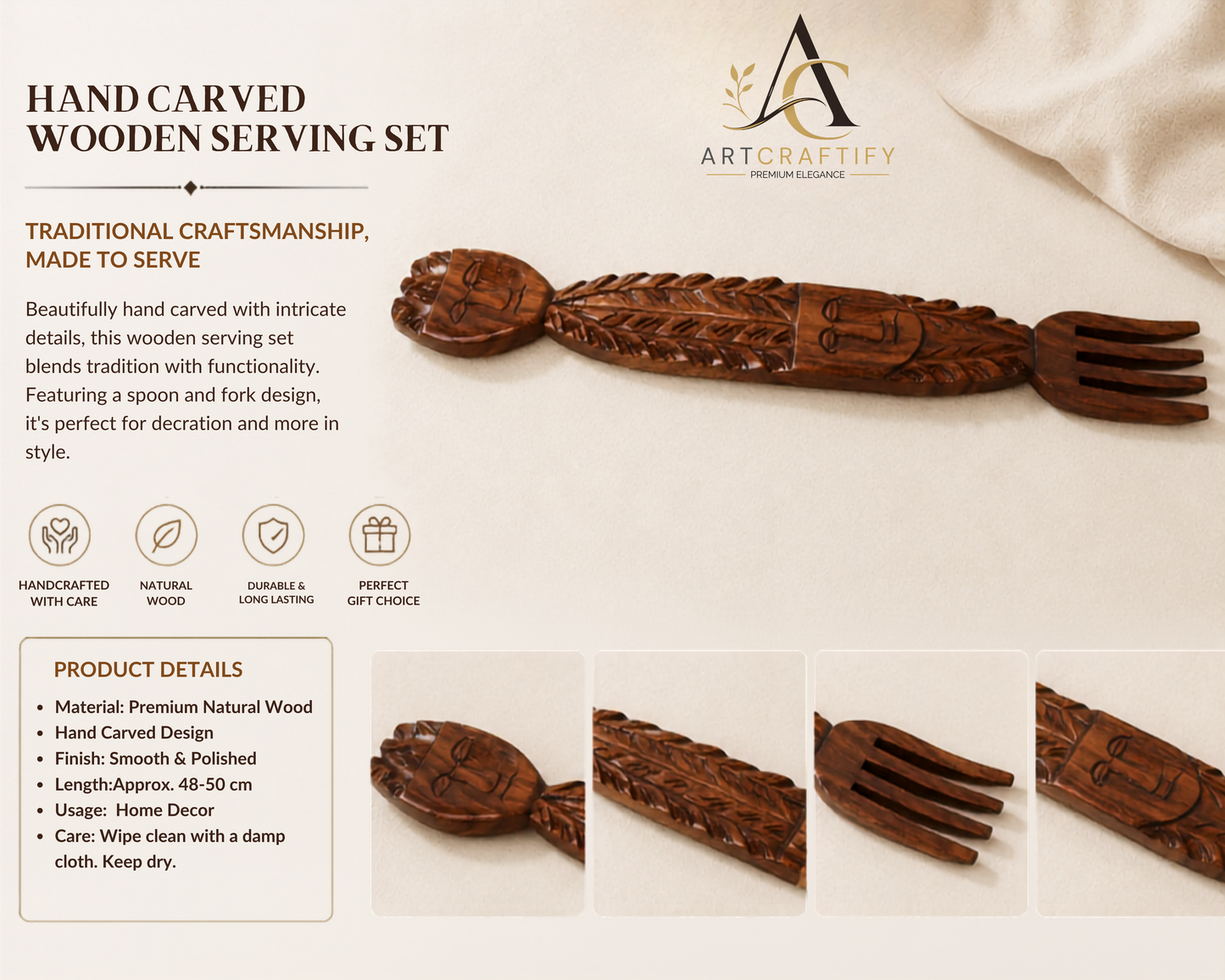 Wooden Tribal Spoon