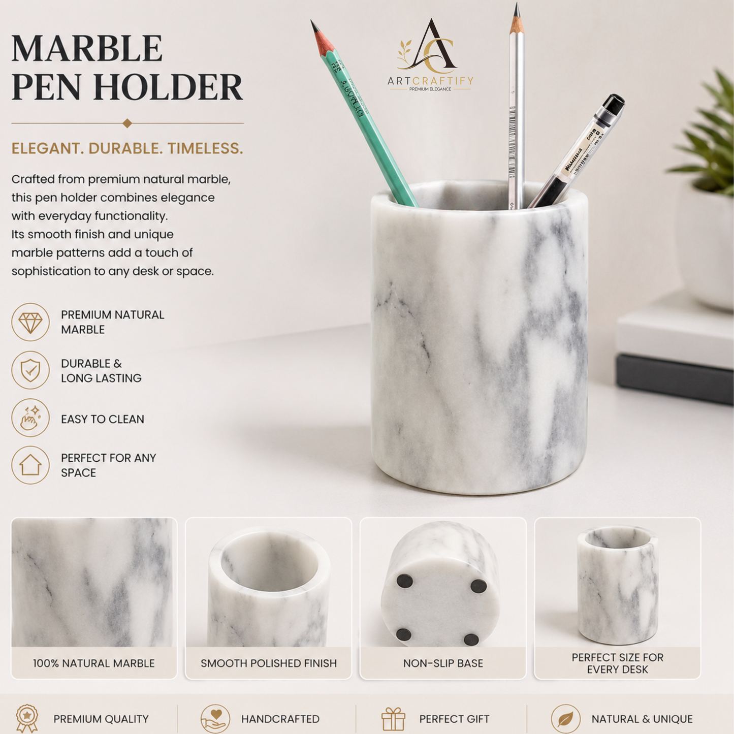 Marble Pen Holder