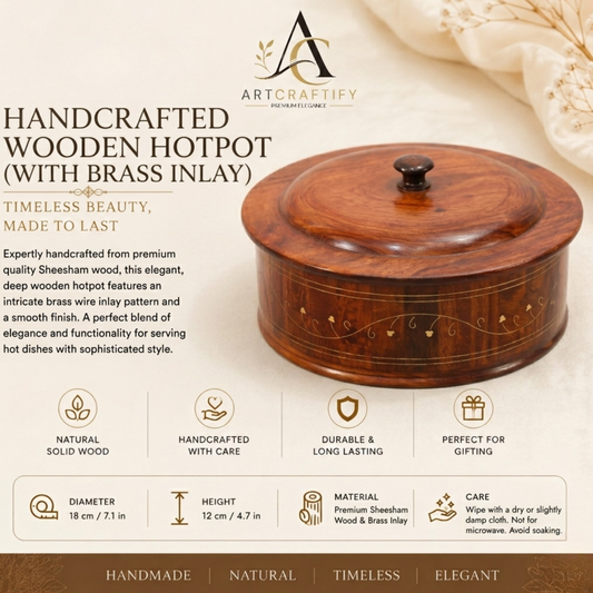 Wooden - Copper Embossed Hotpot